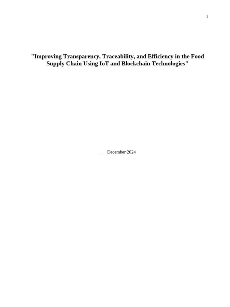 Food Supply Chain Innovation with IoT & Blockchain | PDF | Internet Of ...