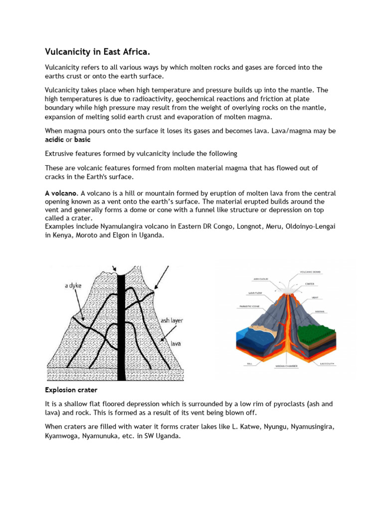 Vulcanicity in East Africa | PDF | Volcano | Lava