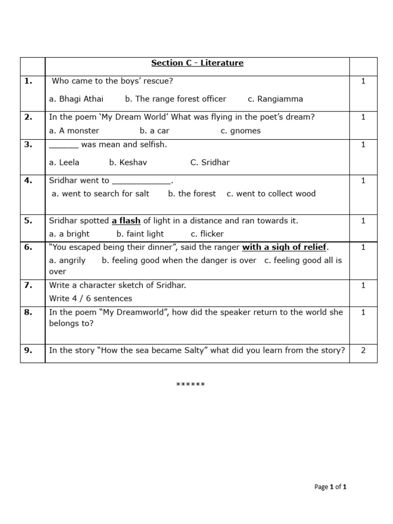 Section C Revision PT2 | PDF