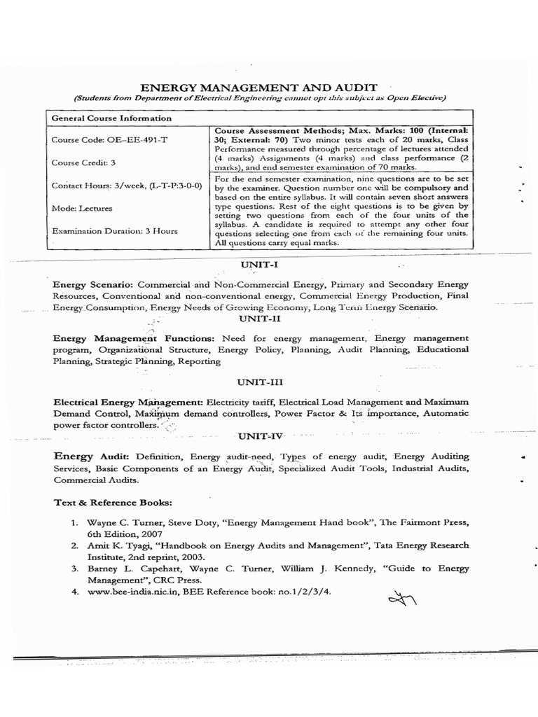 OE Syllabus | PDF