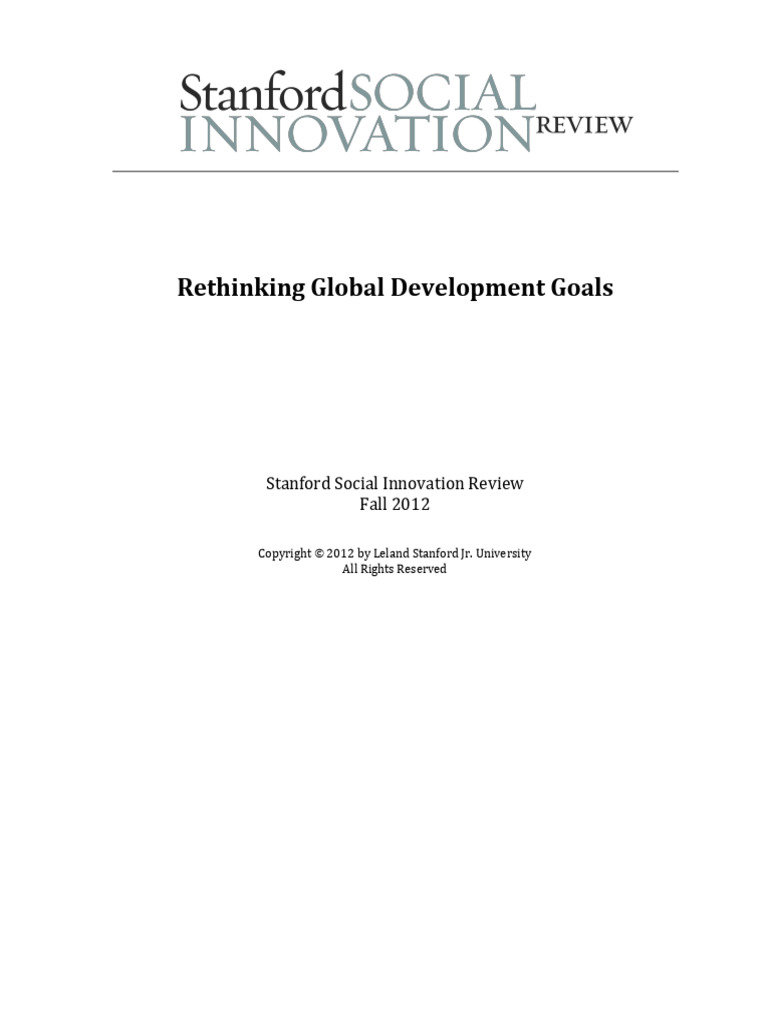 Rethinking Global Development Goals | PDF | Millennium Development ...