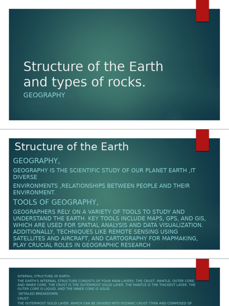 Earth's Structure and Rock Types Explained | PDF