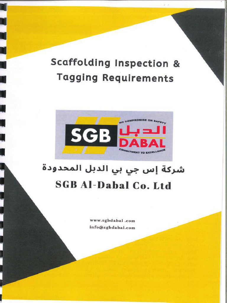 SGB Dabal Scaffold Safety Guidelines | PDF | Scaffolding | Stairs