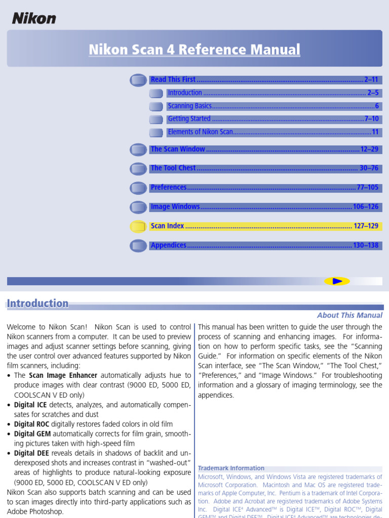 Nikon Scan 4 User Manual Guide | PDF | Image Scanner | Window (Computing)