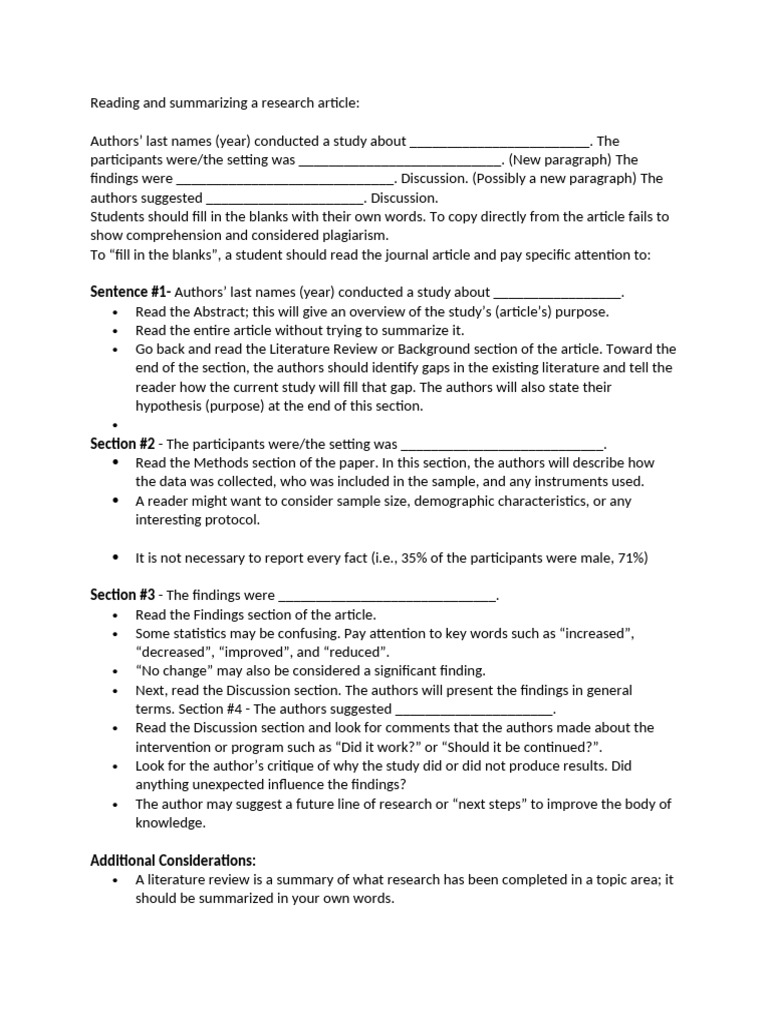 Research Article Review Guidelines | PDF | Reading Comprehension