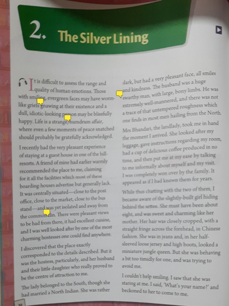Silver Lining: A Guest House Tale | PDF | Grammatical Tense | Verb