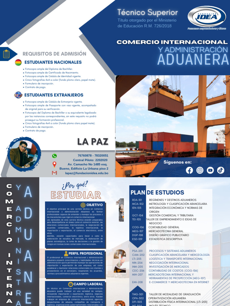 Requisitos y Plan de Estudios en Comercio Internacional | PDF ...