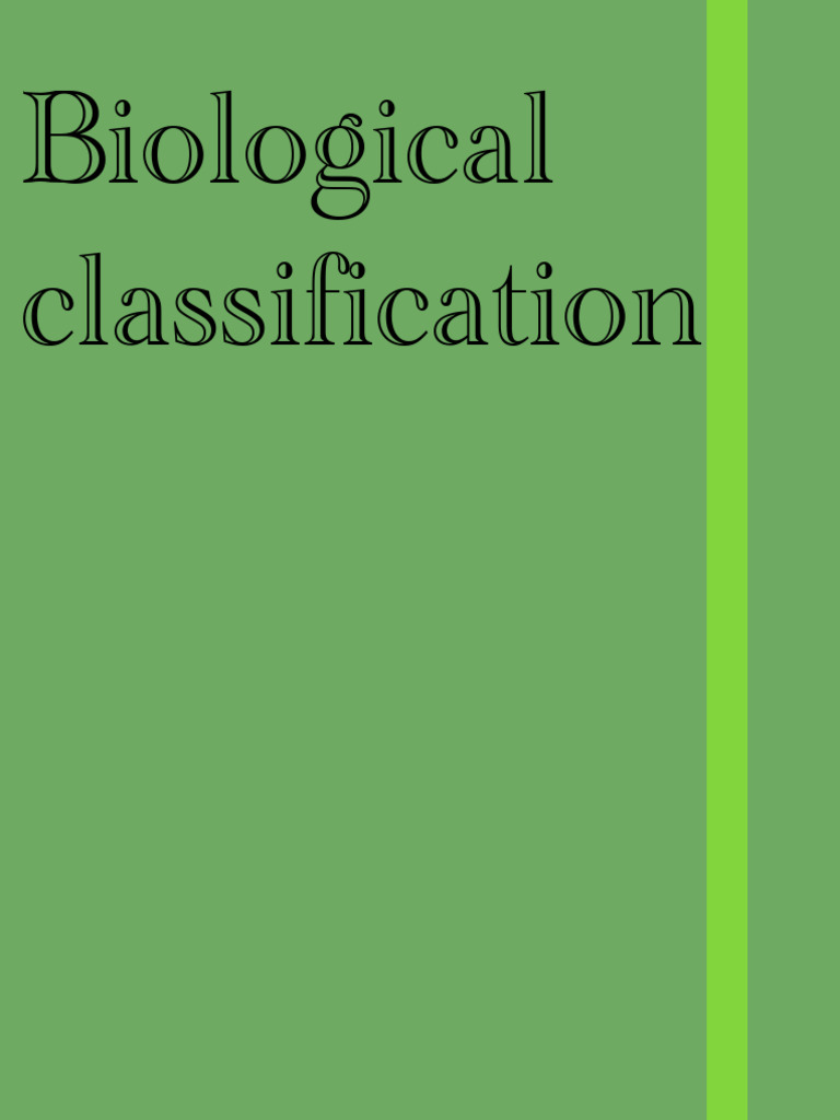 Evolution of Biological Classification | PDF | Cell (Biology ...