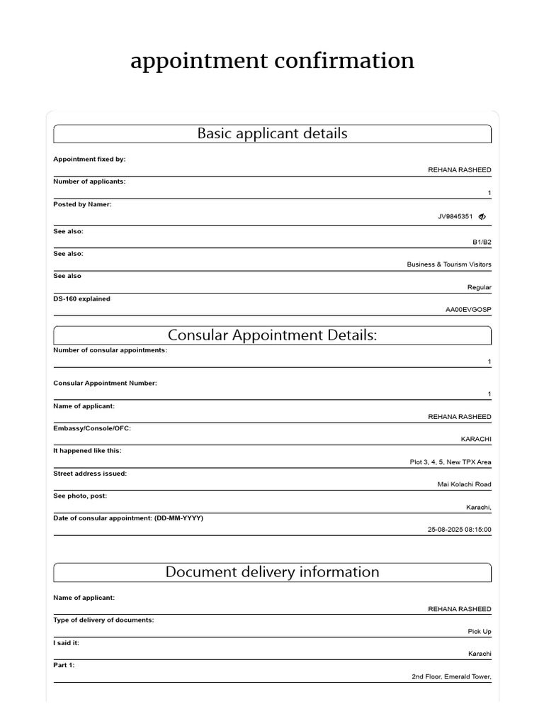 Rehana Rasheed Appoinment | PDF | Travel Visa | Diplomatic Mission
