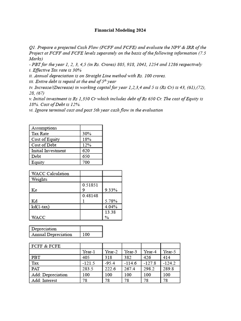 Financial Modeling for Investment Analysis | PDF | Capital Asset ...