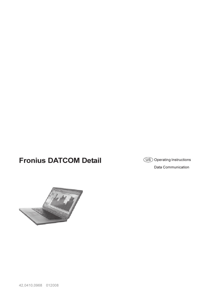 Fronius DATCOM Operating Instructions | PDF | Power Supply | Electrical ...