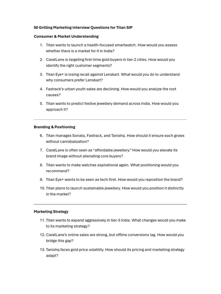 Grilling Marketing Interview Questions | PDF | Brand | Marketing