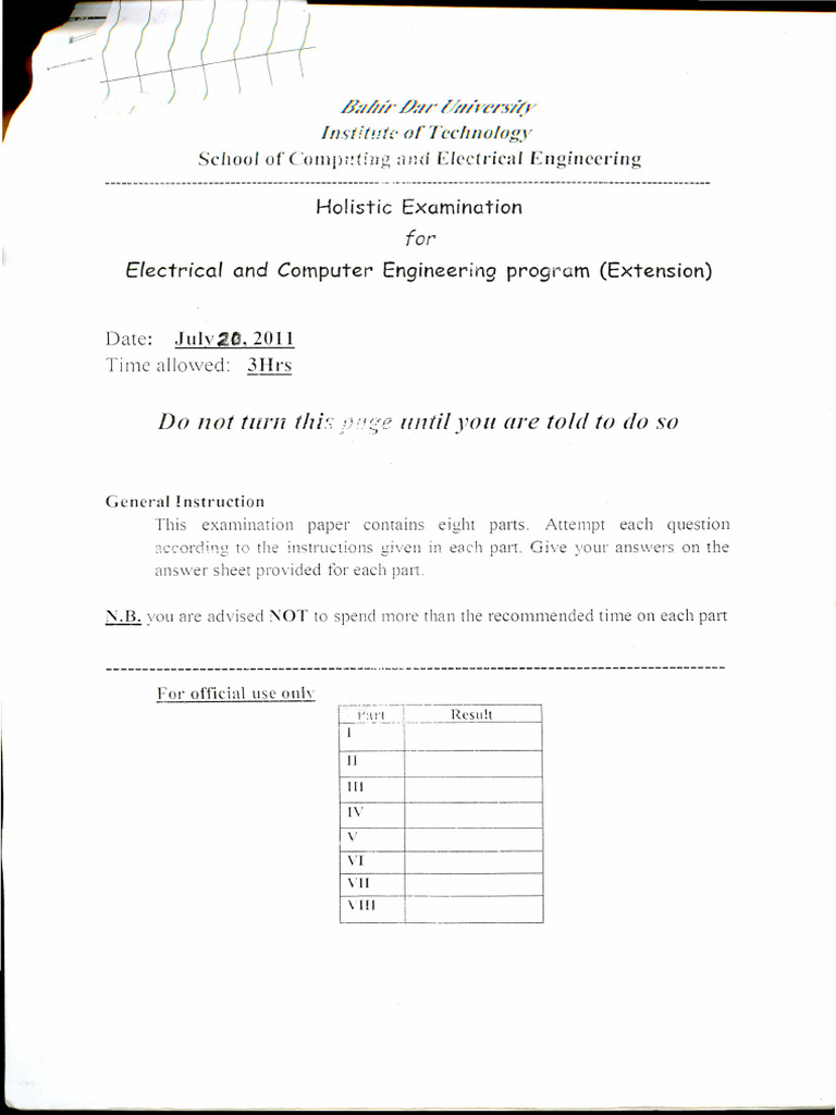 Electrical and Computer Engineering Exam | PDF | Low Pass Filter ...