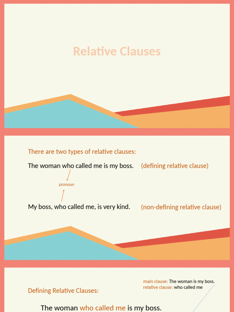 Understanding Relative Clauses Explained | PDF