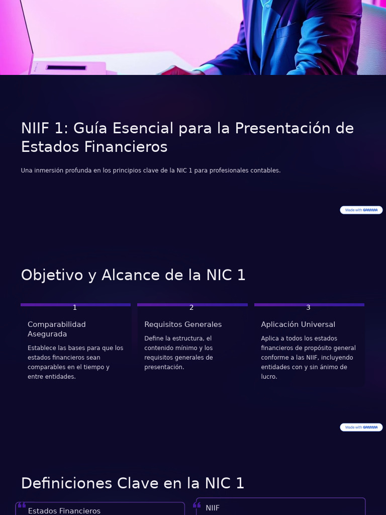 Guía NIC 1: Presentación de EEFF | PDF | normas internacionales de ...