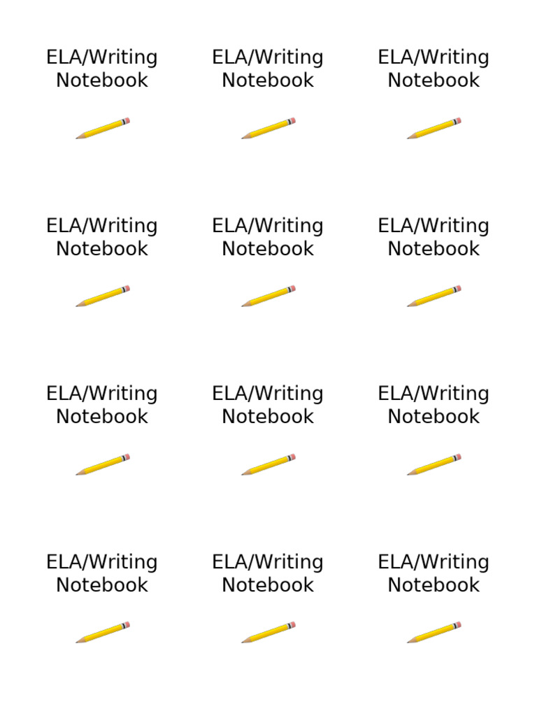 ELA Notebook | PDF