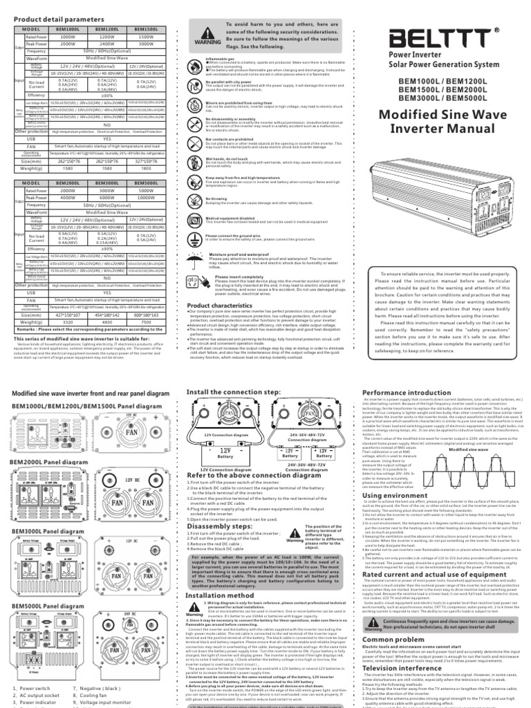 Sanken Inverter User Manual | PDF | Power Inverter | Power Supply
