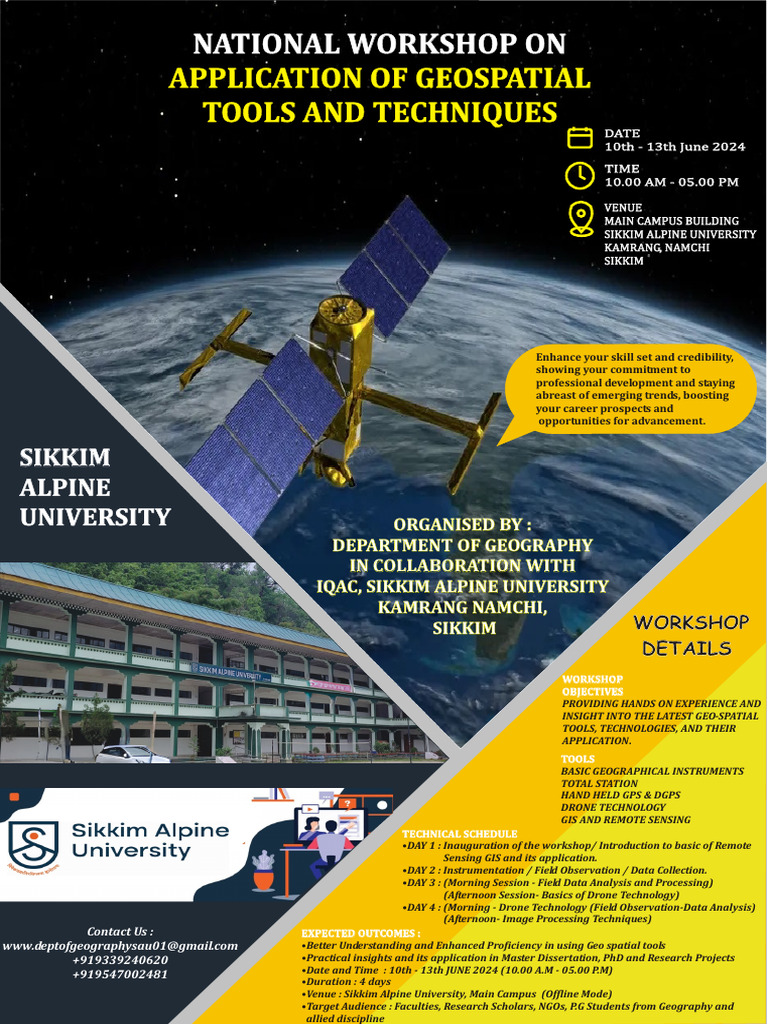 National Workshop On Geospatial Tools Techniques | PDF | Geographic ...