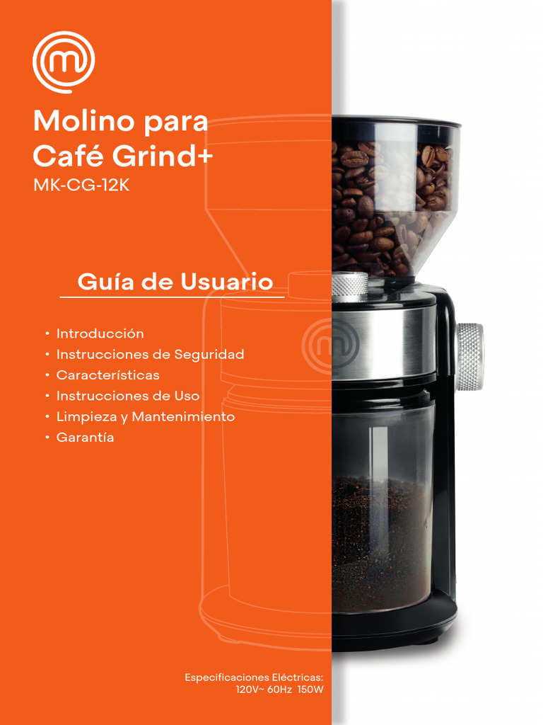 Guía de Uso Cafetera Masterchef | PDF | Enchufes y tomas de corriente ...