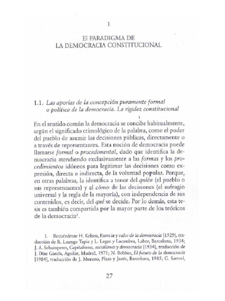 El Paradigma de La Democracia Constitucional | PDF