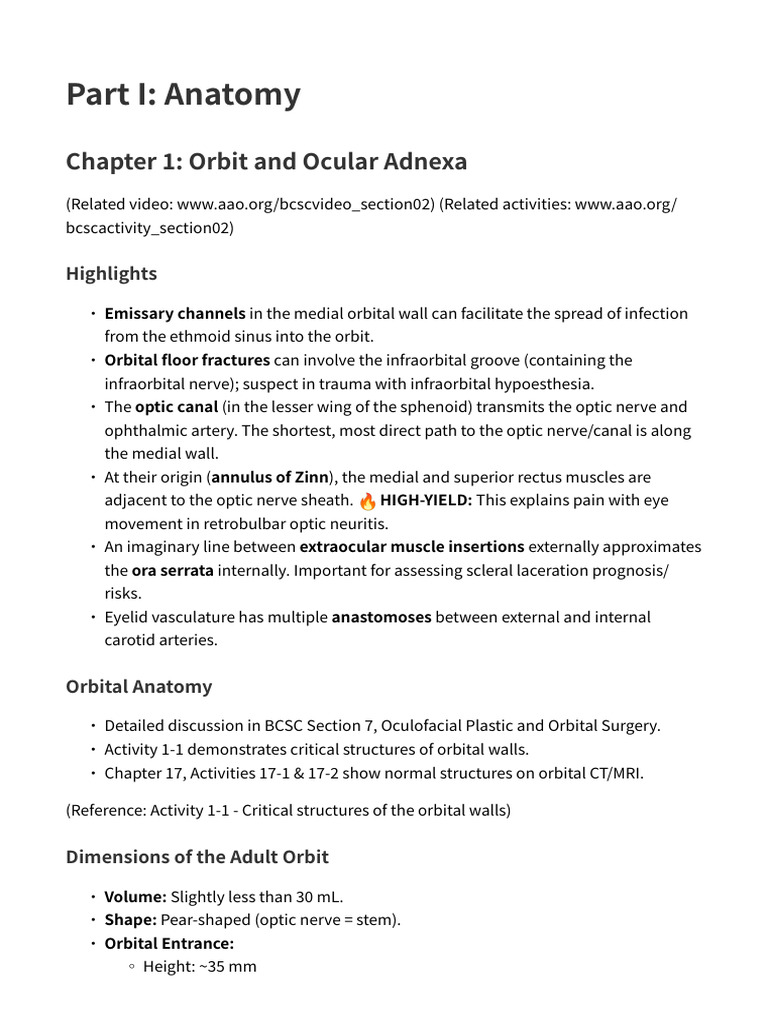 Anatomy of the Ocular Orbit | PDF | Human Head And Neck | Human Anatomy