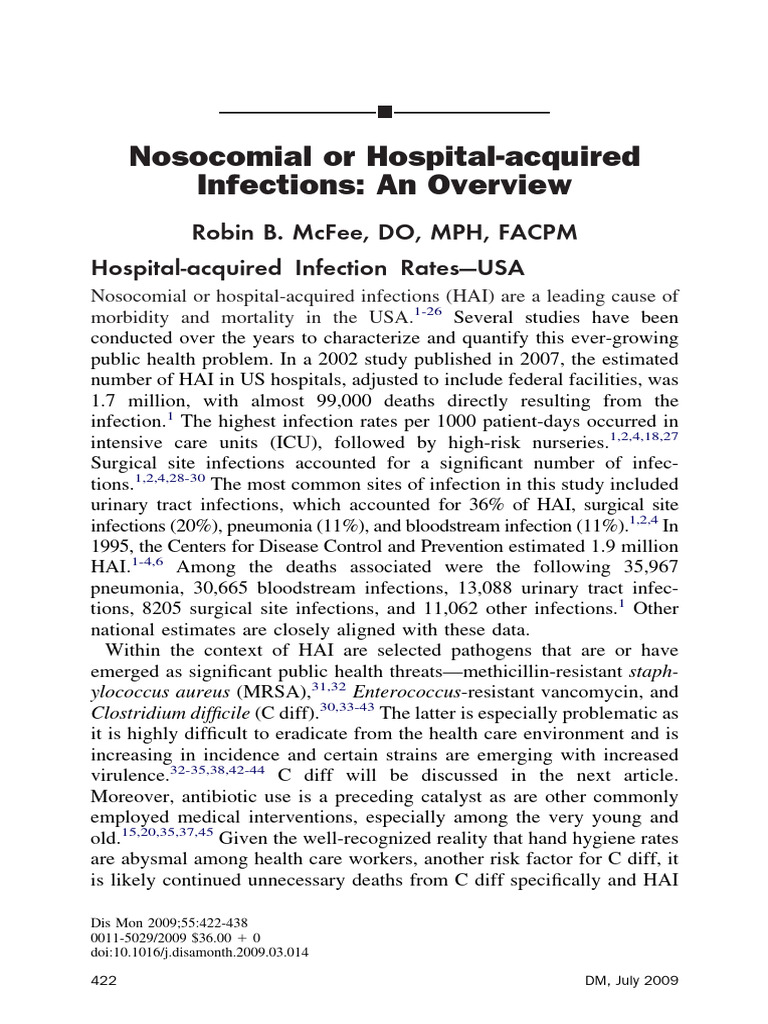 Overview of Hospital-Acquired Infections | PDF | Hospital Acquired ...