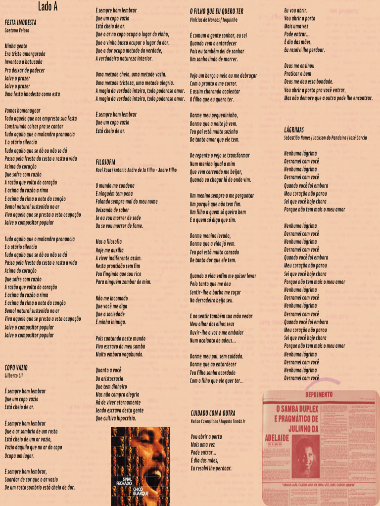 Letras de Músicas Brasileiras Clássicas | PDF | Amor
