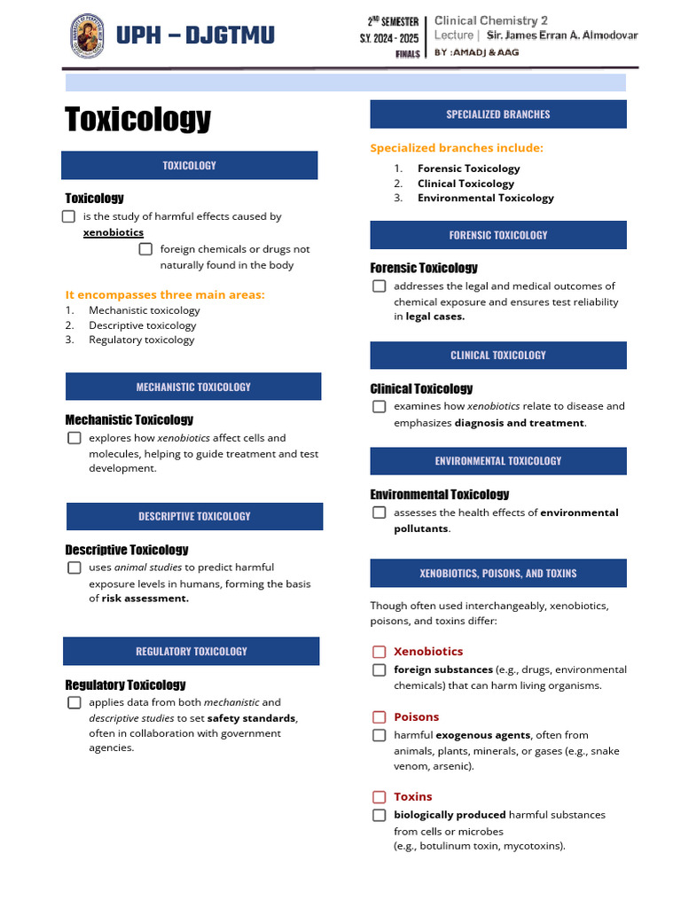 Overview of Toxicology and Its Branches | PDF | Toxicology | Nuclear ...