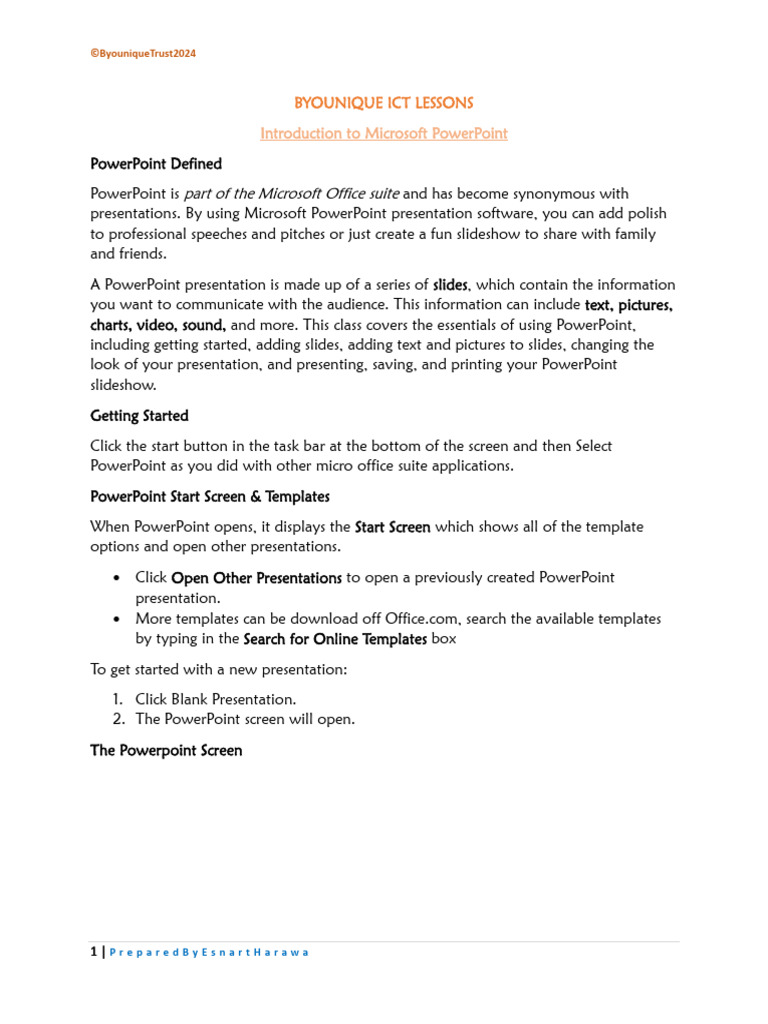 Microsoft PowerPoint Basics Guide | PDF | Microsoft Power Point ...