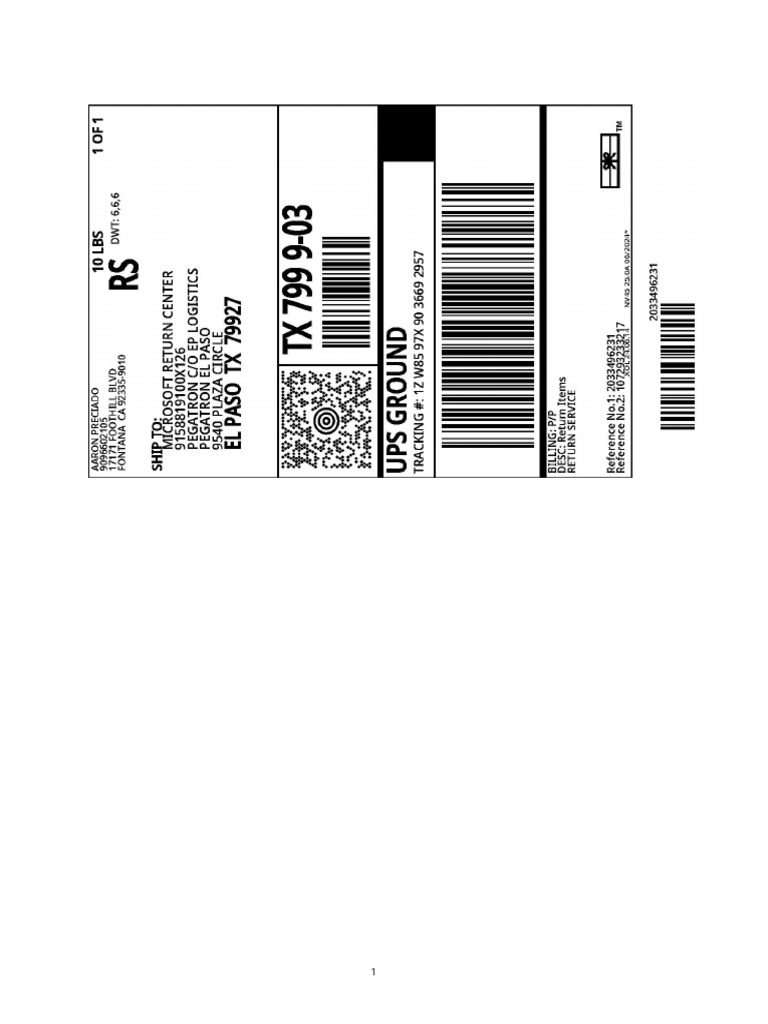 ShippingLabel COA78RAFFOQ6 | PDF