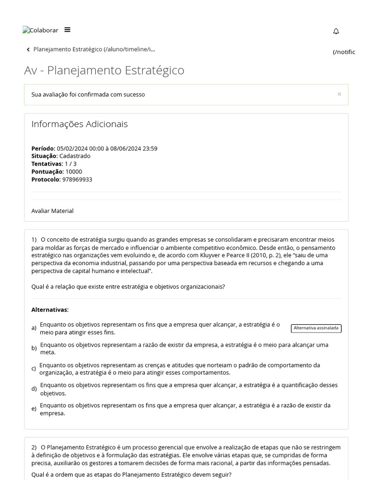 Etapas do Planejamento Estratégico | PDF | Vantagem competitiva | Inovação