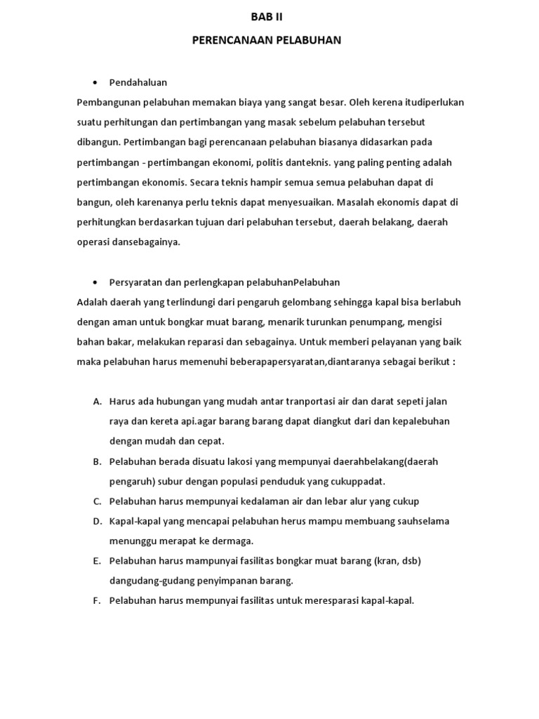 Makalah Pelabuhan