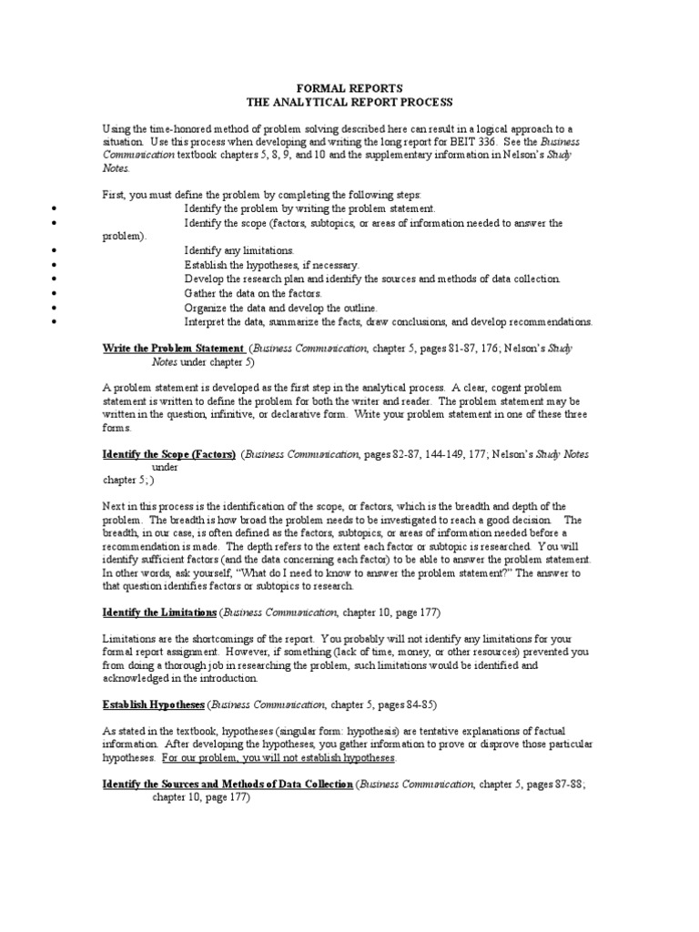 The Analytical Report Process-24  Hypothesis  Data