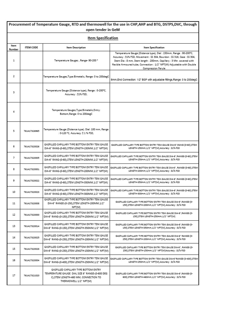Item - Specification - 1 - 2024 03 25 16 47 57 | PDF | Mechanical ...