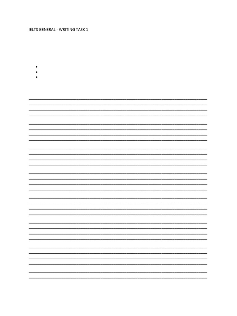 IELTS General Writing Task 1 Guide | PDF