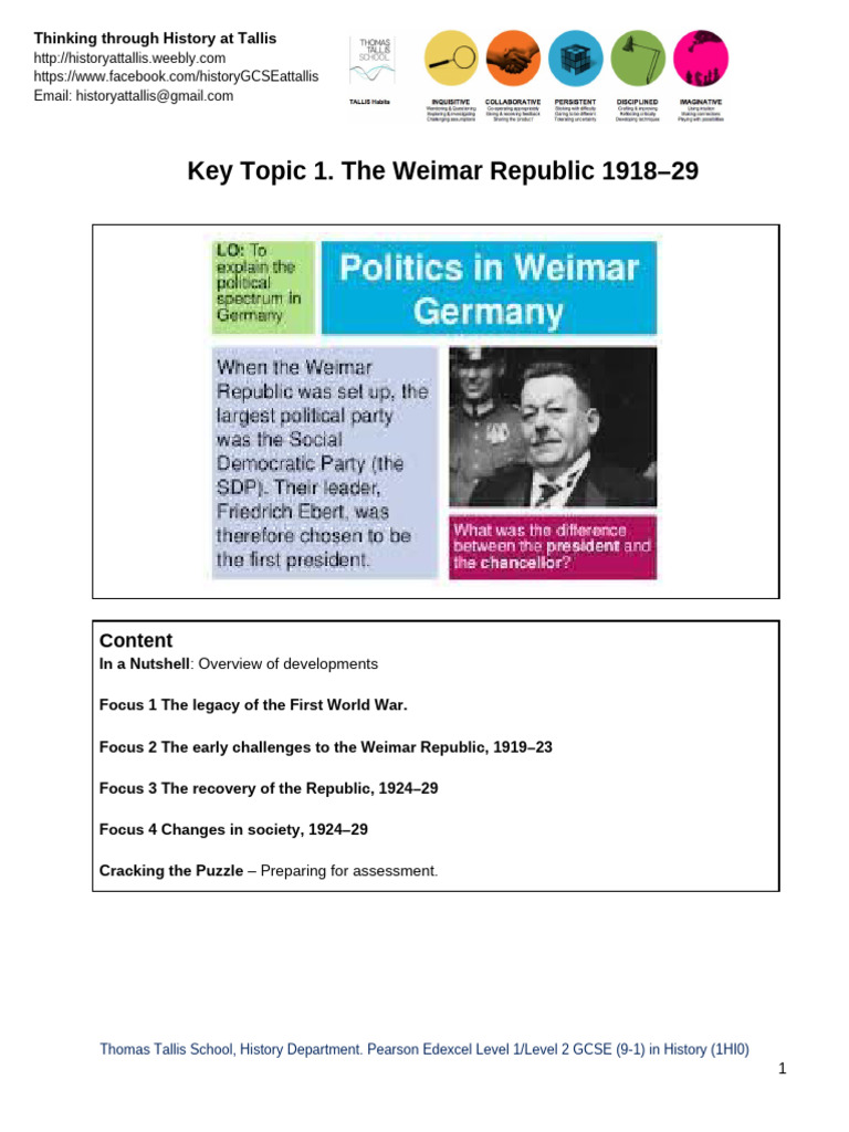 Weimar Republic Overview and Analysis | PDF | Weimar Republic