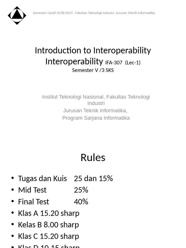 Interoperability Course Overview IFA-307 | PDF | Interoperability ...