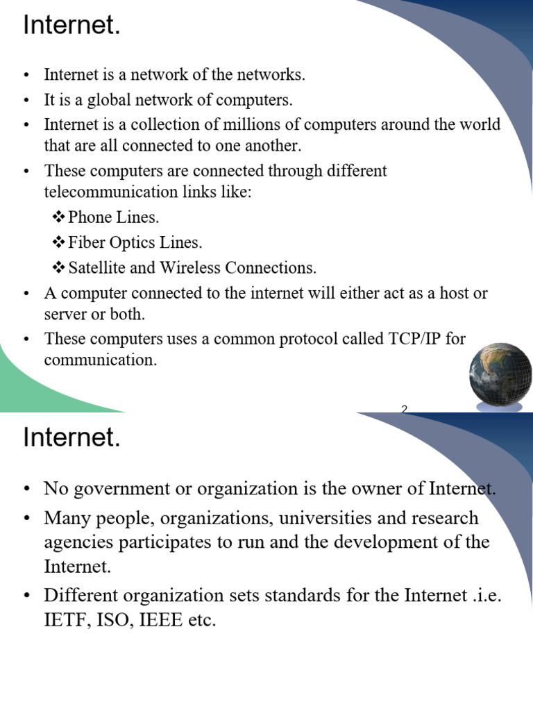 Module 3 - Internet & World Wide Web | PDF | World Wide Web | Internet ...