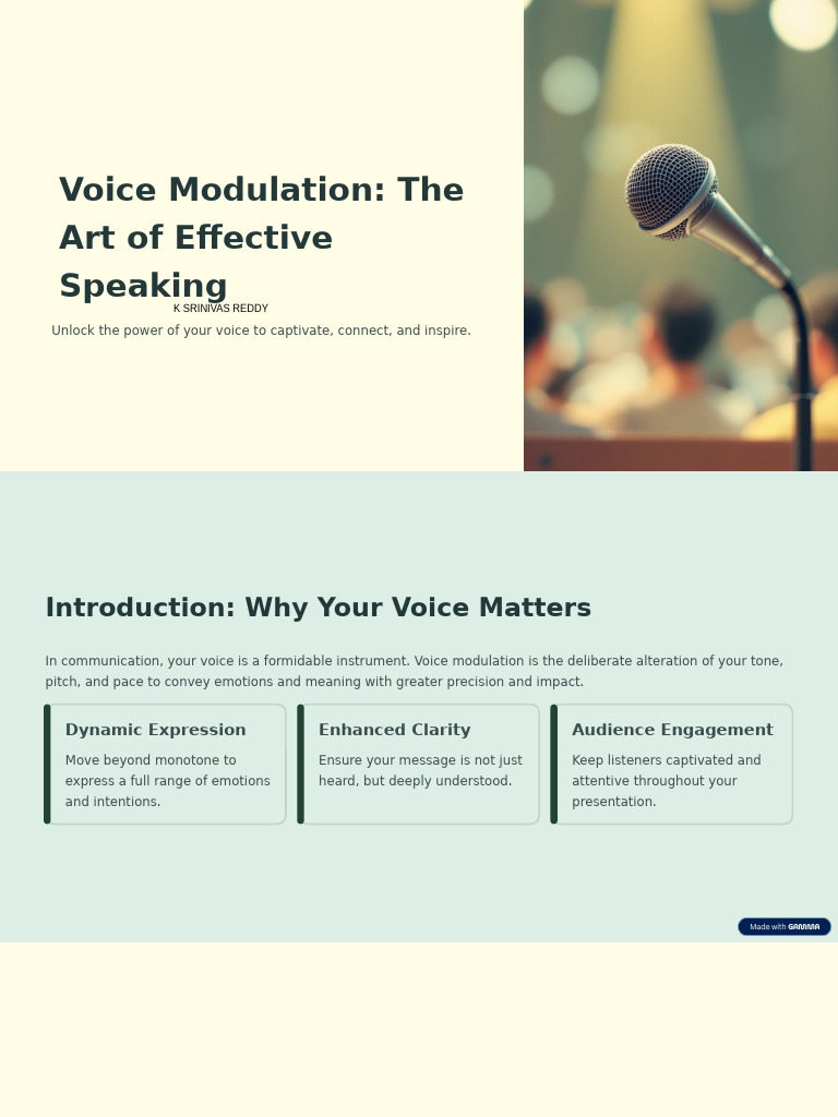 Voice Modulation The Art of Effective Speaking | PDF | Emotions ...