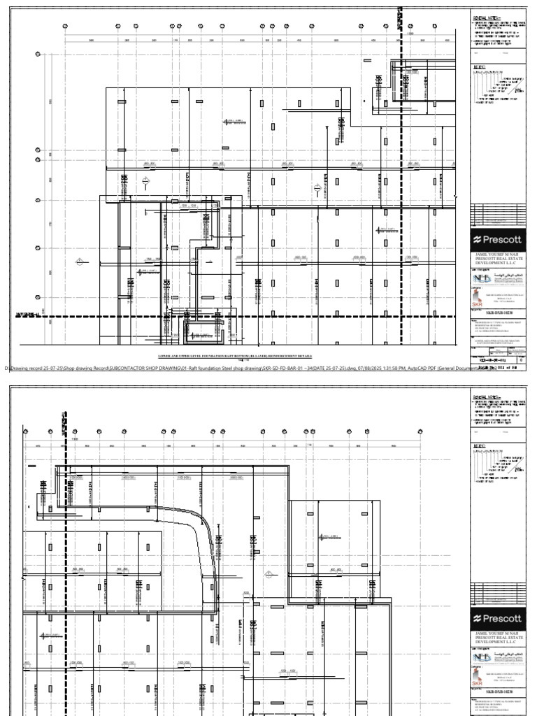 Raft Foundation Reinforcement Details | PDF | Design | Building Engineering