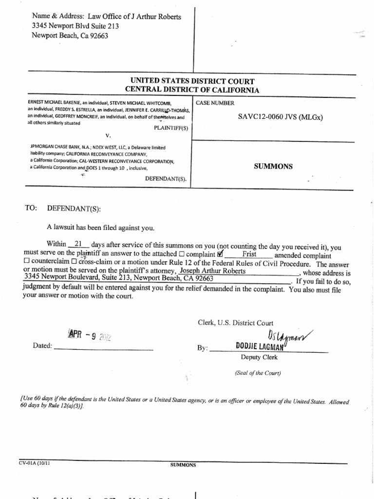 CHASE CLASS ACTION: Polluting Our Land Records With Improperly ...