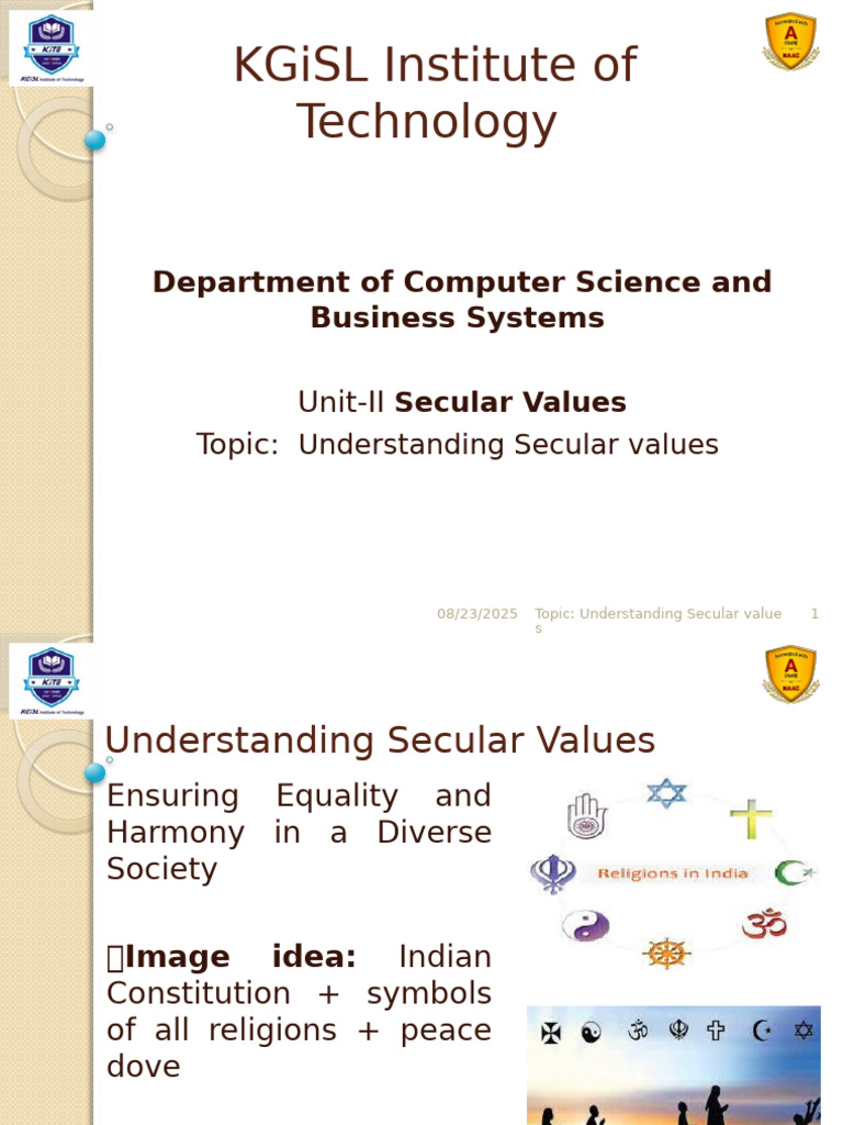 Understanding Secular Values in India | PDF | Secularism | Freedom Of ...
