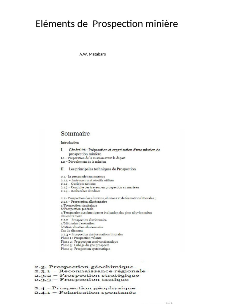 1prospection Miniere. 2 | PDF