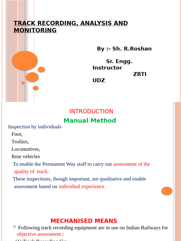 Track Recording and Analysis Methods | PDF | Accelerometer | Track Gauge