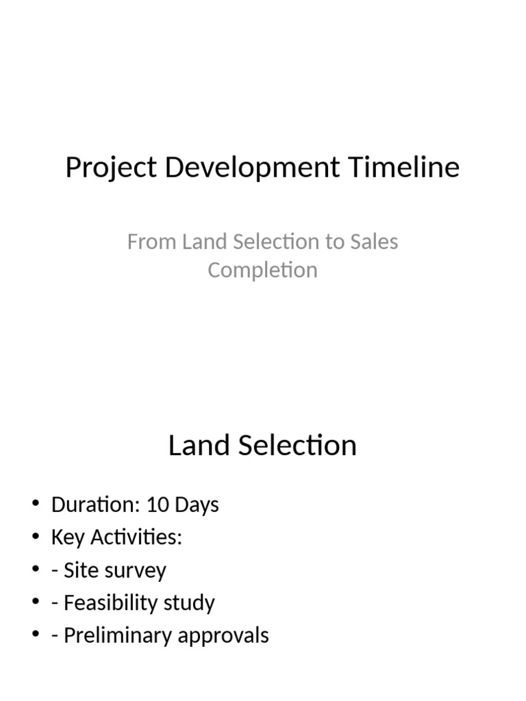 Project Development Timeline Overview | PDF
