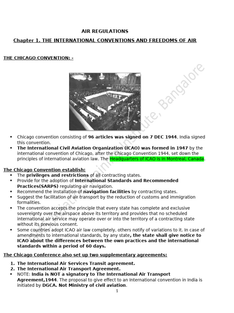 International Air Regulations Overview | PDF | Instrument Flight Rules ...