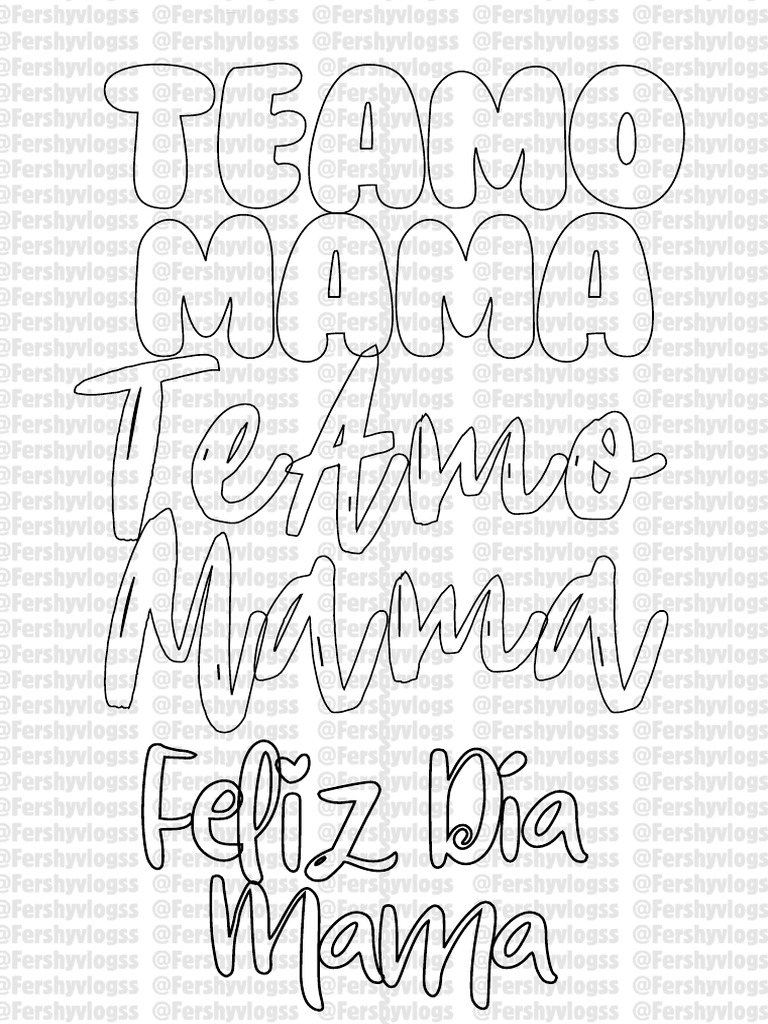 Letrero Mamá - Fershyvlogs | PDF