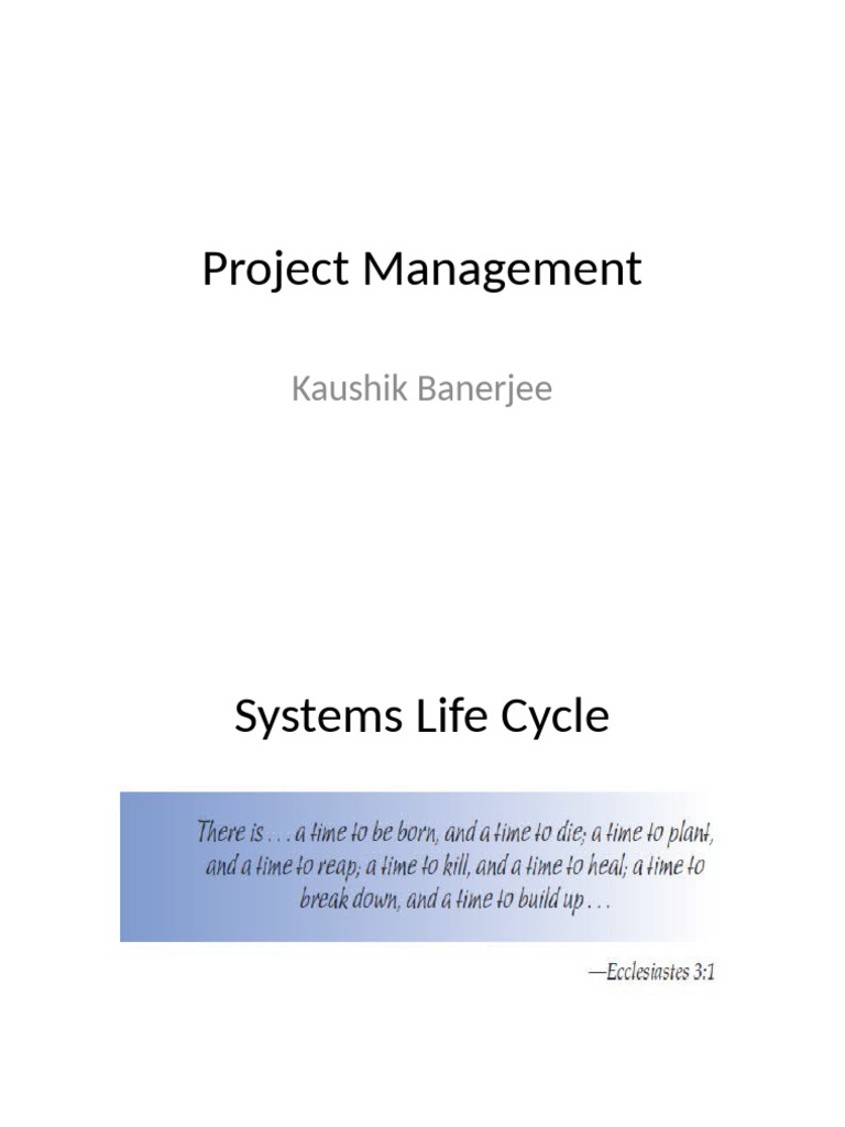 Project Management Life Cycle Overview | PDF | System | Subcontractor