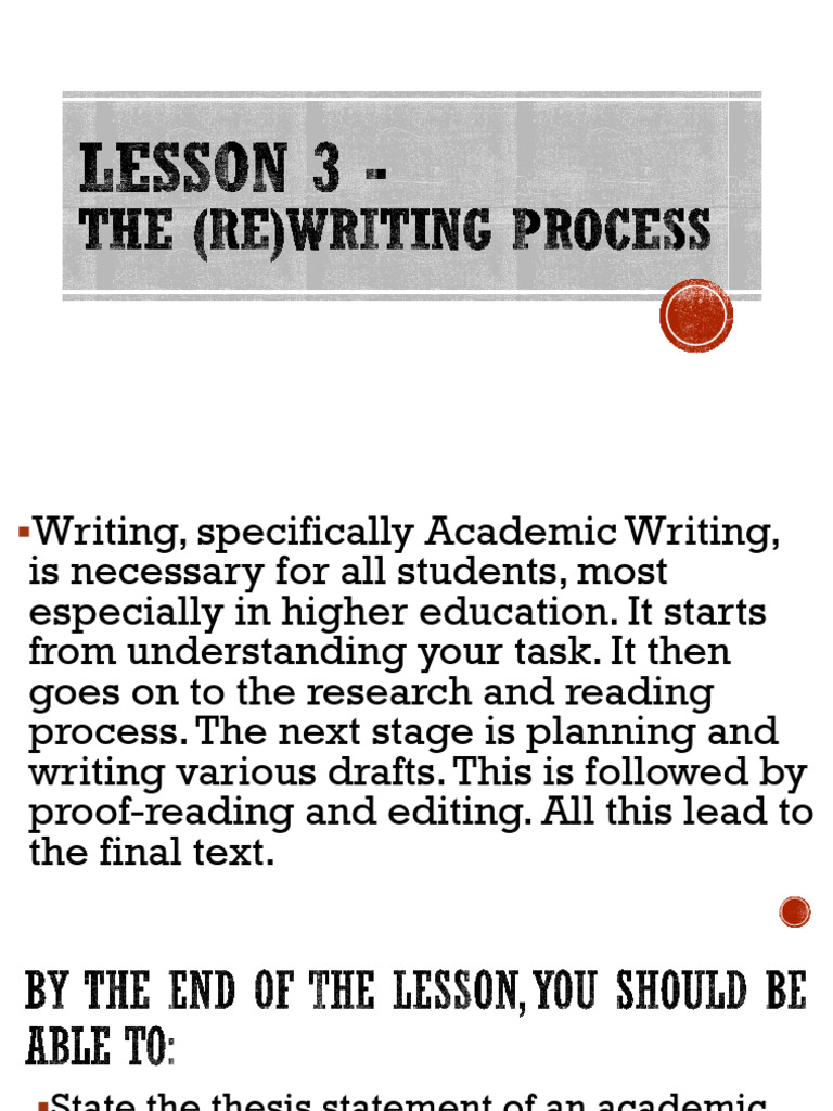 Academic Writing and Rewriting Strategies | PDF | Note (Typography ...