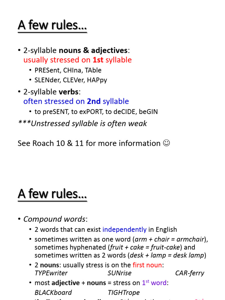 English Stress Patterns and Suffixes | PDF | Stress (Linguistics) | Word